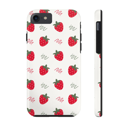 Strawberry Doodle Delight Tough Phone Case | Food