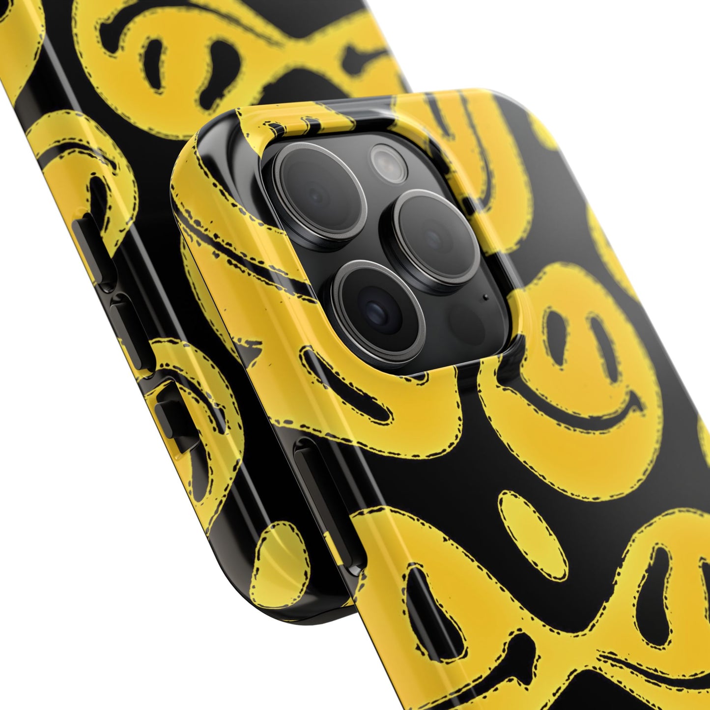 Funda resistente para teléfono con cara sonriente psicodélica colorida (versión 1) | Estética