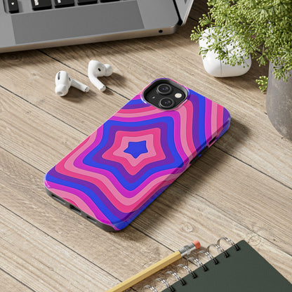 Funda resistente para teléfono con diseño de estrella retro | Estética