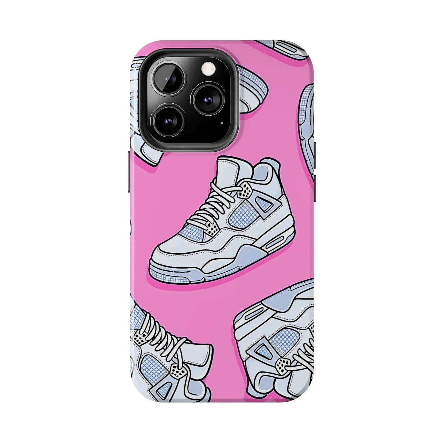 Funda resistente para teléfono con diseño de zapatillas Jordan 4 blancas | Estética