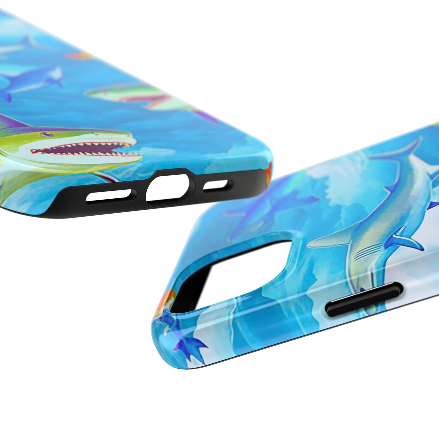Sharks in the Sky Pattern Style Tough Phone Case | Animals