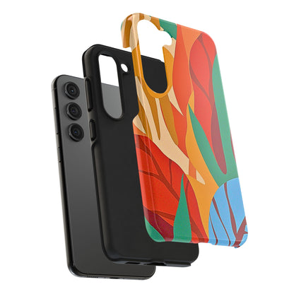 Abstract Autumn Leaves Tough Phone Case | Aesthetic