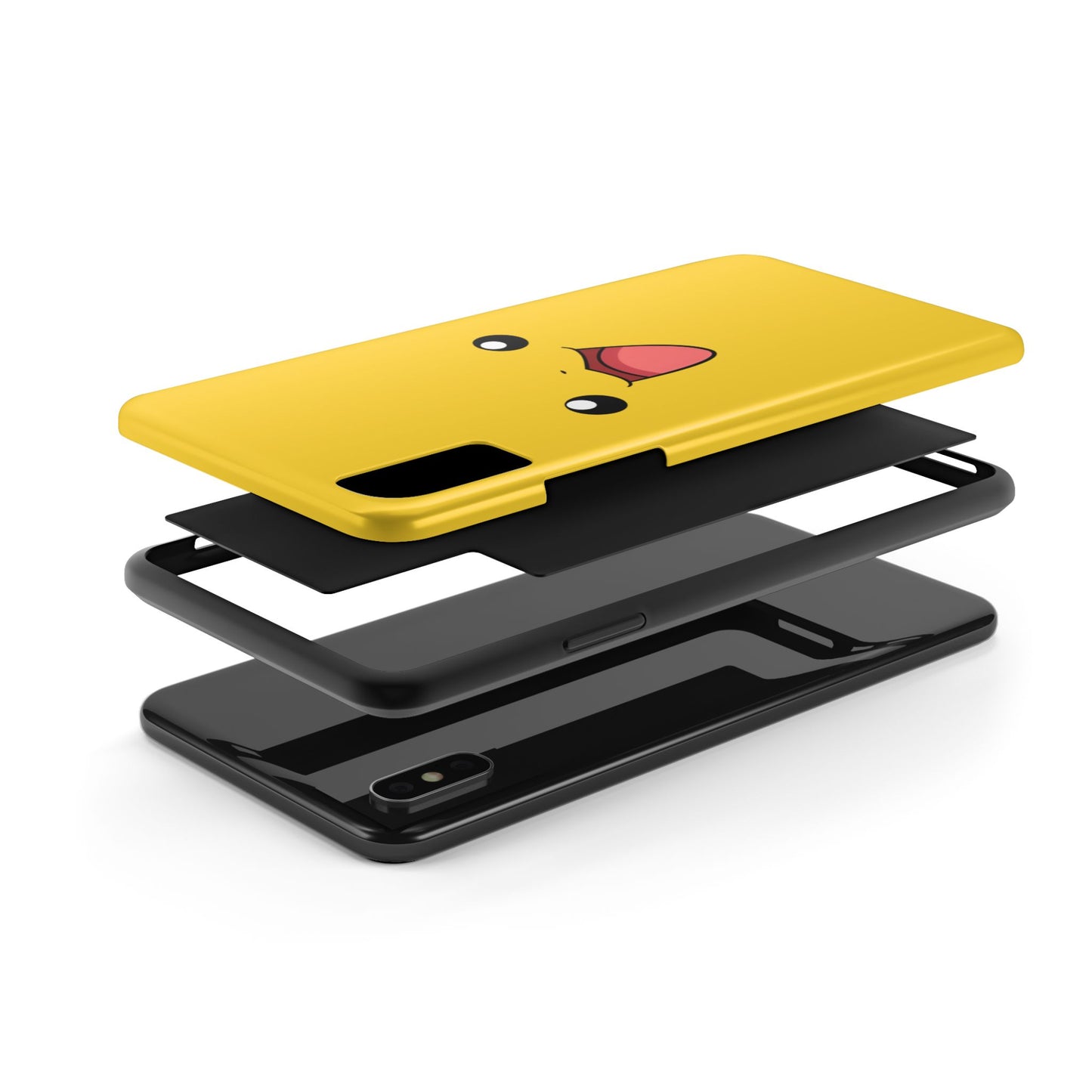 Electric Mouse Yellow Happy Face Minimal Design Tough Phone Case | Anime