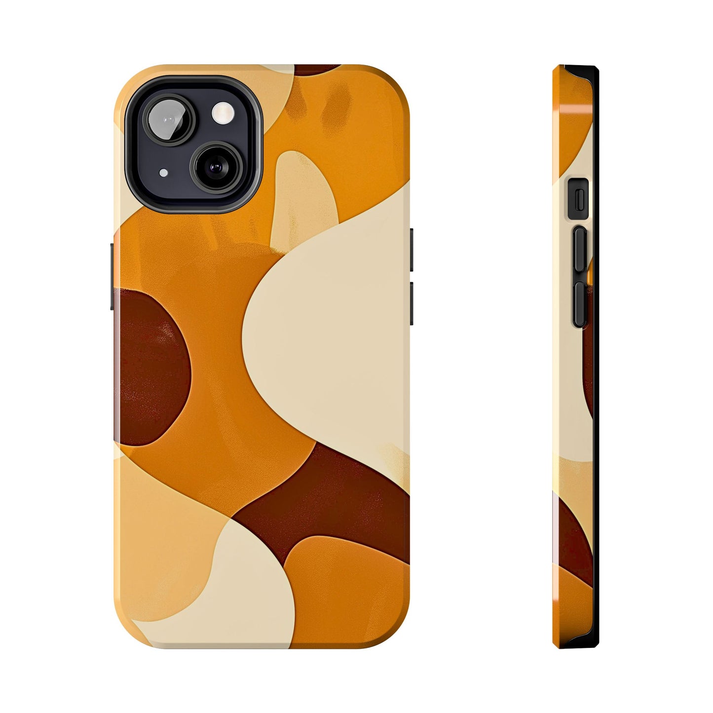 Funda/Cubierta resistente para teléfono con diseño en beige y marrón Earth Harmony | Estética