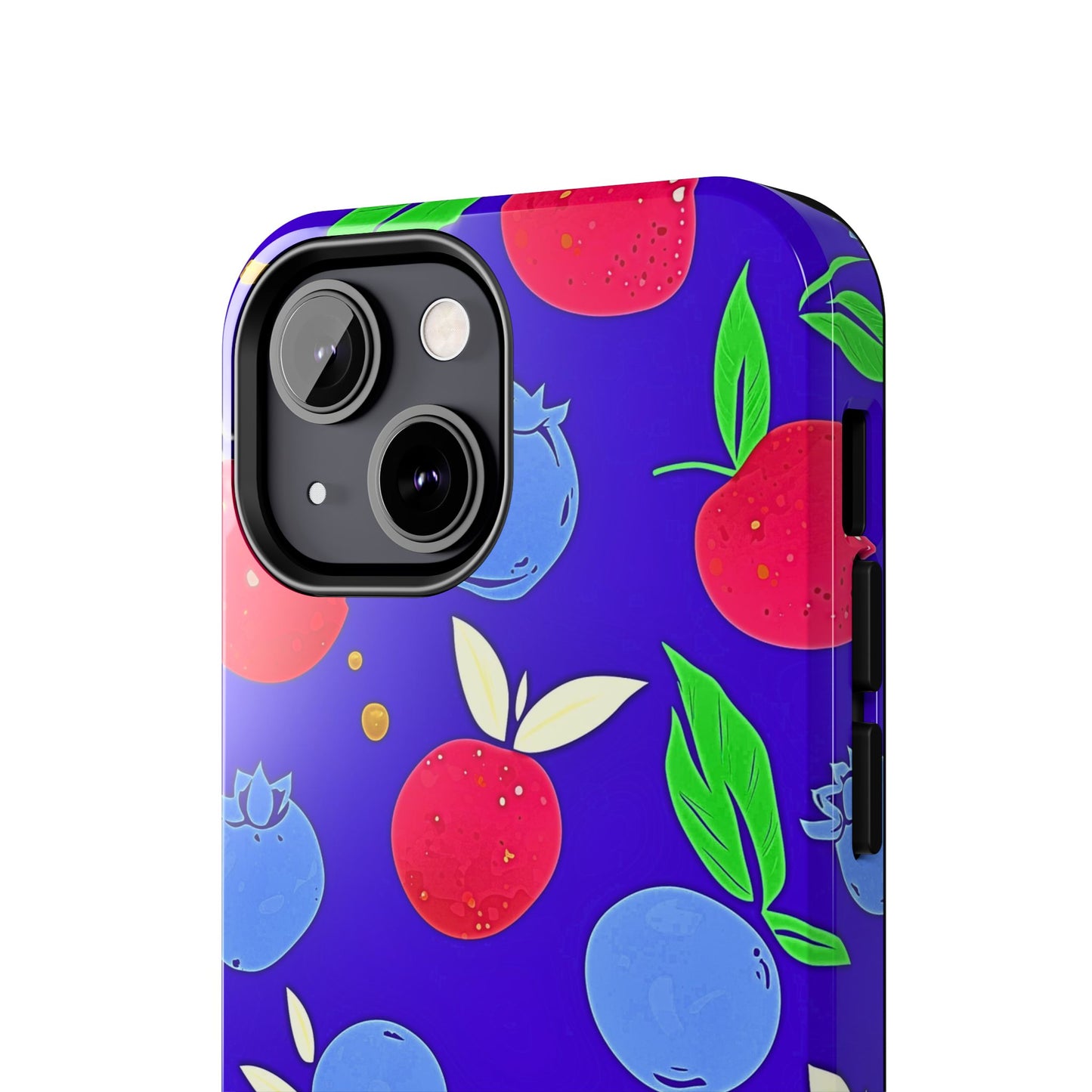 Funda resistente para teléfono con diseño de arándanos y fresas | Estética