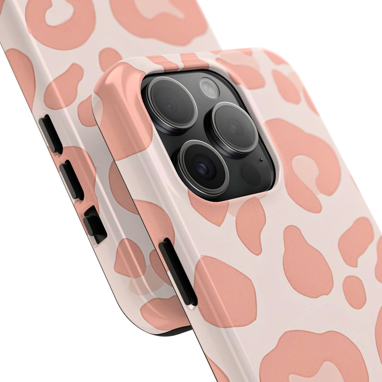 Funda resistente para teléfono con estampado de leopardo rosa preppy | Estética