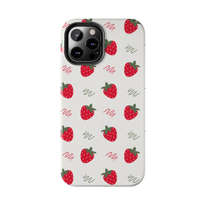 Strawberry Doodle Delight Tough Phone Case | Food