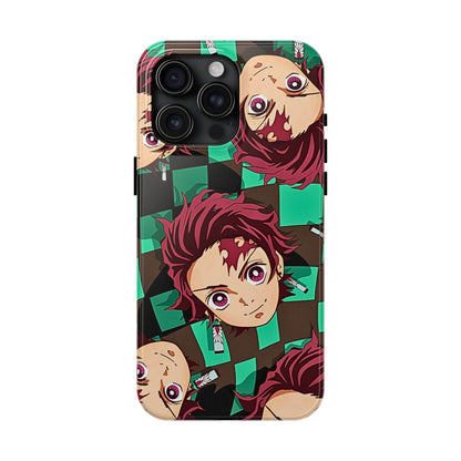 Tanjiro Kamado Head Pattern Tough Phone Case | Anime - Demon Slayer