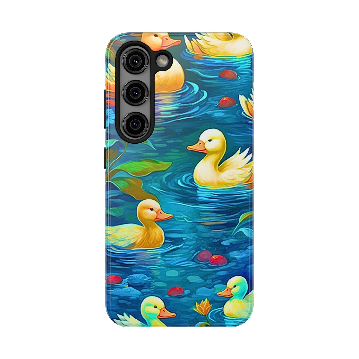 Ducks in the Pond Pattern Style Tough Phone Case | Animals