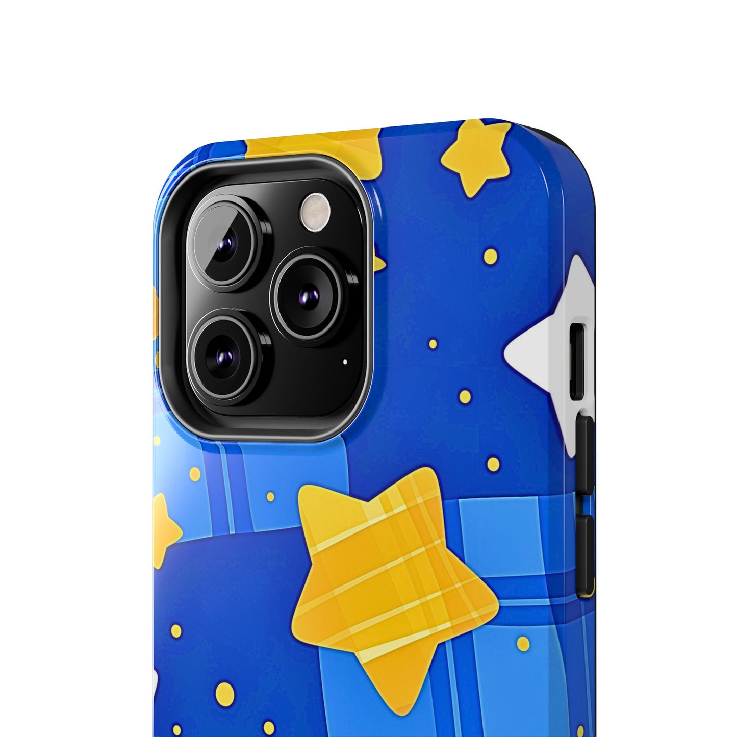 Funda resistente para teléfono con estampado de estrellas y cuadros preppy | Estética