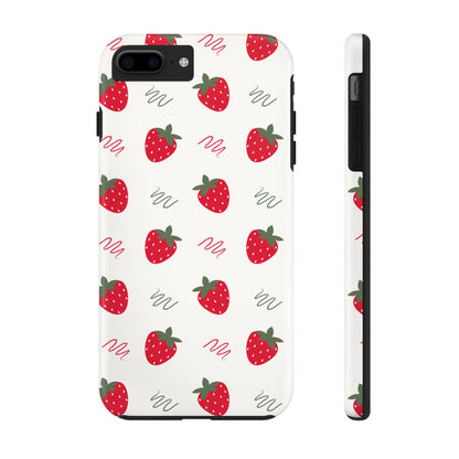 Strawberry Doodle Delight Tough Phone Case | Food