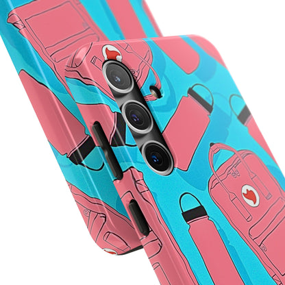 VSCO Kanken Backpack Water Bottle Pink & Blue Tough Phone Case | Aesthetic