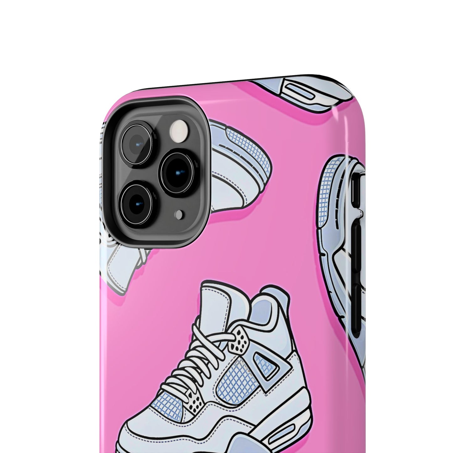 Funda resistente para teléfono con diseño de zapatillas Jordan 4 blancas | Estética