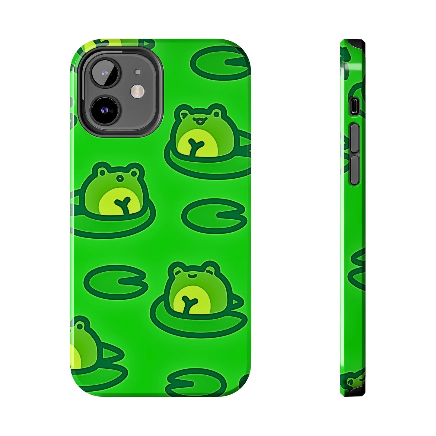 Cute Green Frogs Pattern Tough Phone Case | Animals