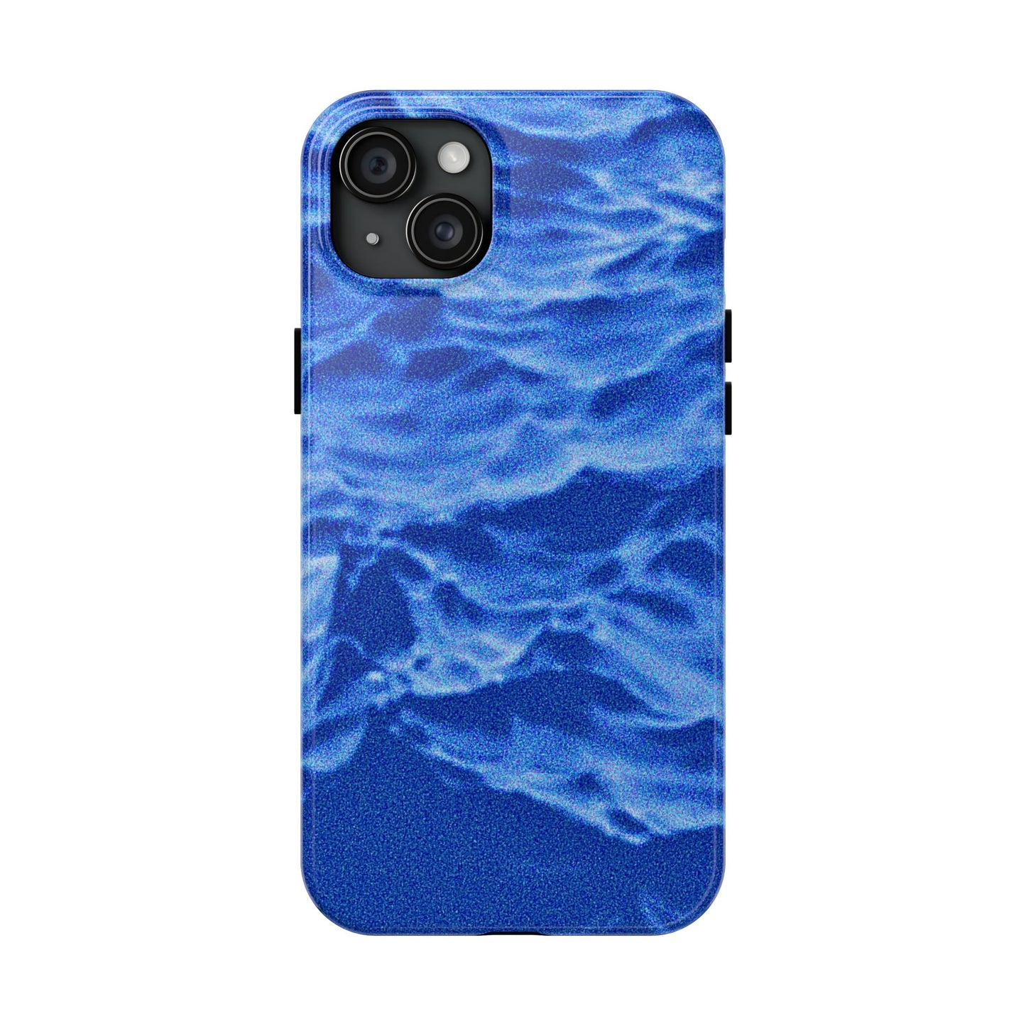 Funda resistente para teléfono azul oscuro con olas del océano borrosas | Estética