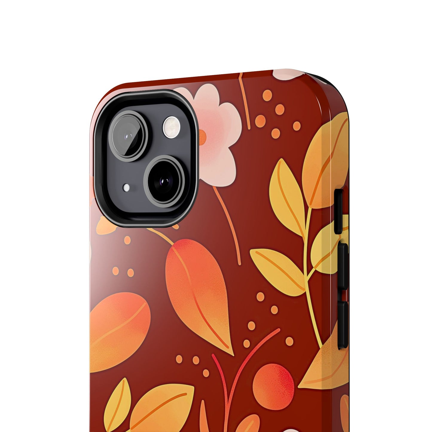 Autumn Fall Leaf Pattern Tough Phone Case | Aesthetic