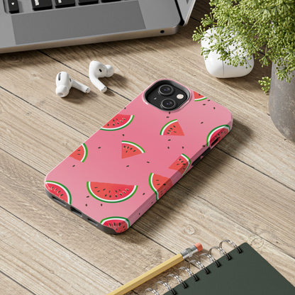 Pink and Red Gradient Watermelon Tough Phone Case | Food