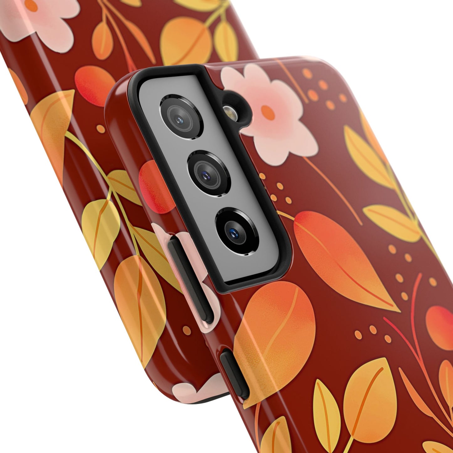 Autumn Fall Leaf Pattern Tough Phone Case | Aesthetic