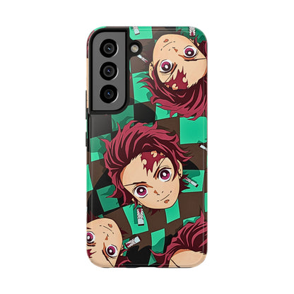 Tanjiro Kamado Head Pattern Tough Phone Case | Anime - Demon Slayer