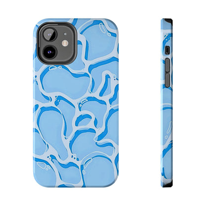 Funda resistente para teléfono con estampado de agua de piscina | Estética