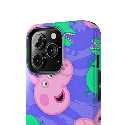 Peppa Pig & George Dinosaur Pattern Tough Phone Case | Cartoons - Peppa Pig