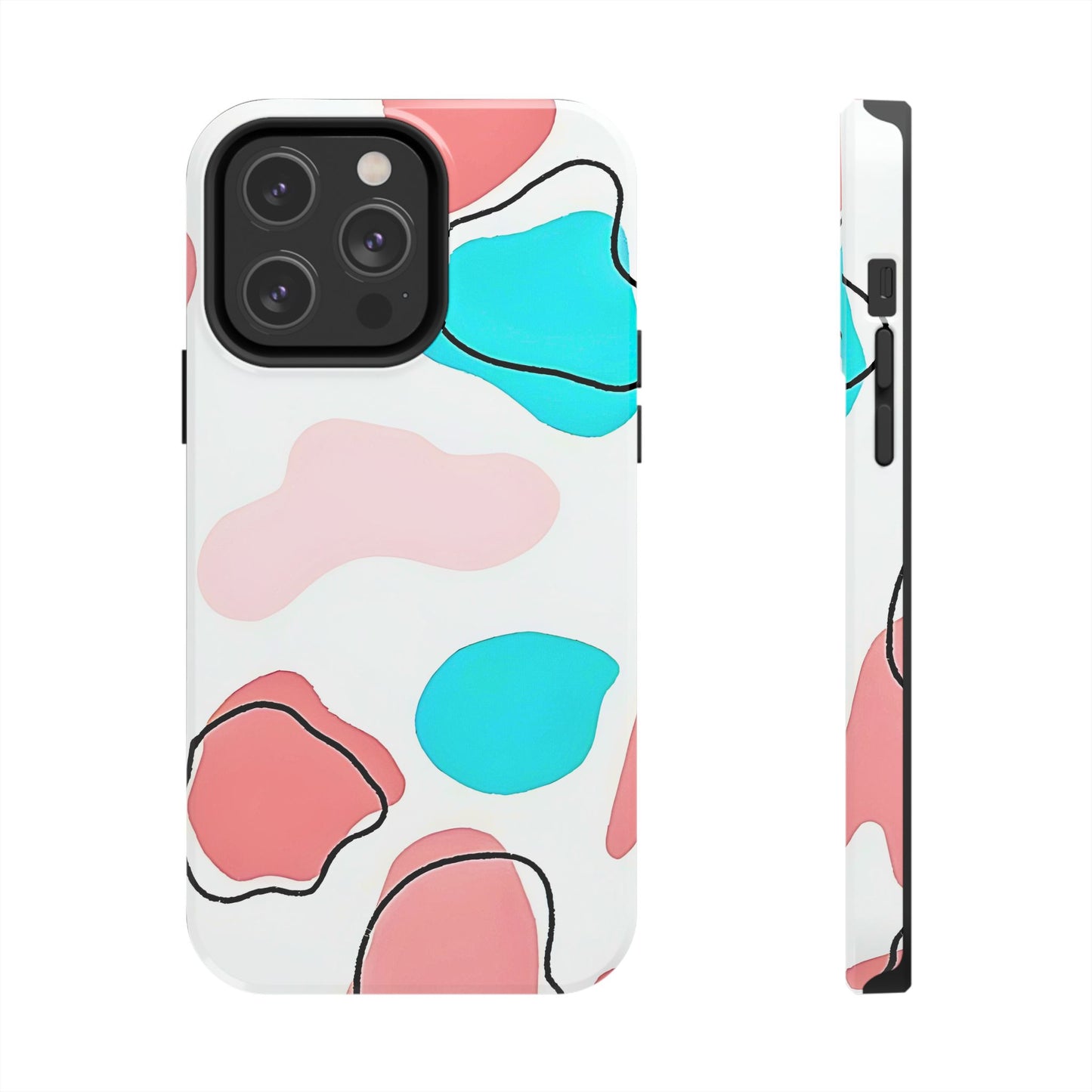 Abstract Shapes Preppy Pastel Style (Version 1) Tough Phone Case | Aesthetic