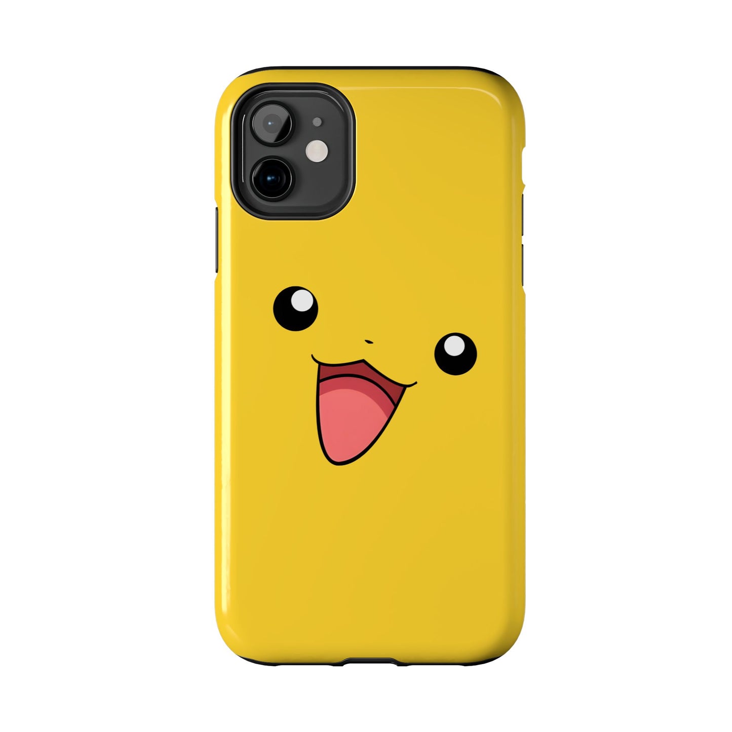 Electric Mouse Yellow Happy Face Minimal Design Tough Phone Case | Anime