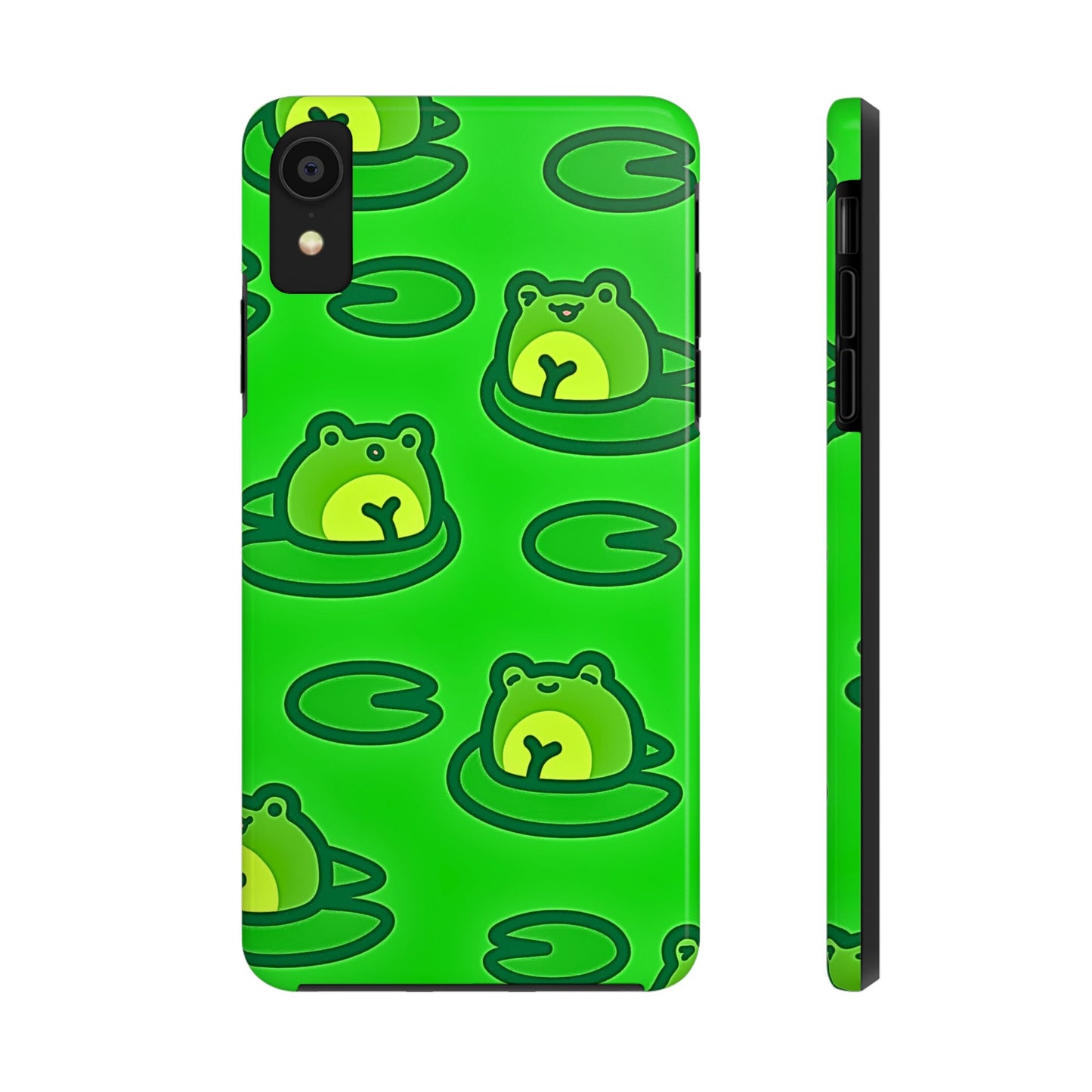 Cute Green Frogs Pattern Tough Phone Case | Animals