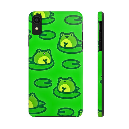 Cute Green Frogs Pattern Tough Phone Case | Animals