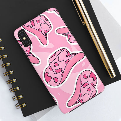 Pink Cowboy Hat Preppy Tough Phone Case | Aesthetic