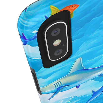Sharks in the Sky Pattern Style Tough Phone Case | Animals