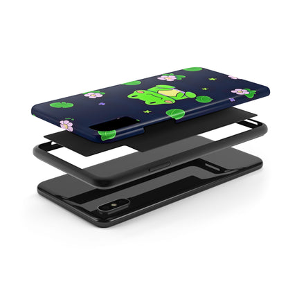 Adorable Froggy Black Tough Phone Case | Animals