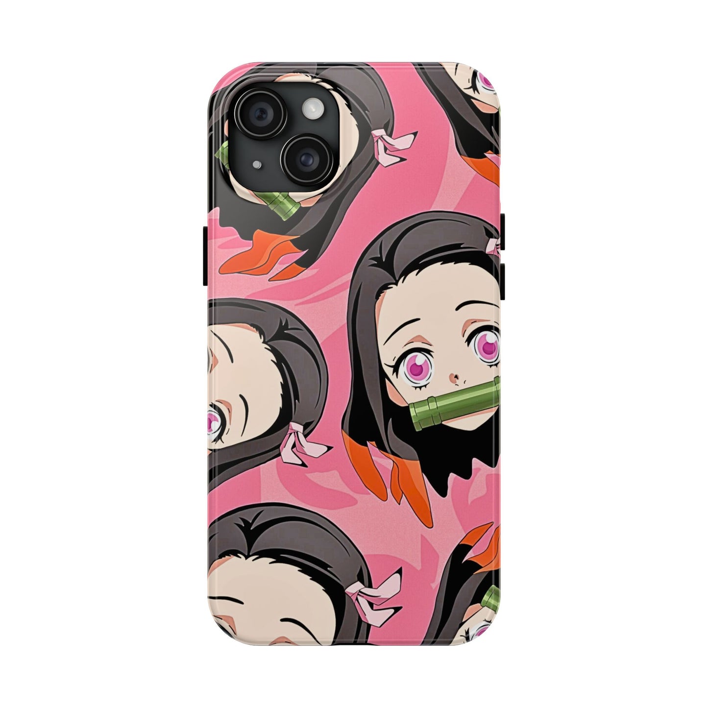 Nezuko Kamado Head Pattern Tough Phone Case | Anime - Demon Slayer