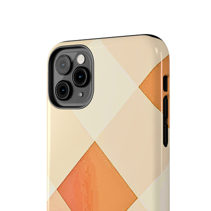 Pastel Minimalist Two-Tone Checkerboard Tough Phone Case | Aesthetic