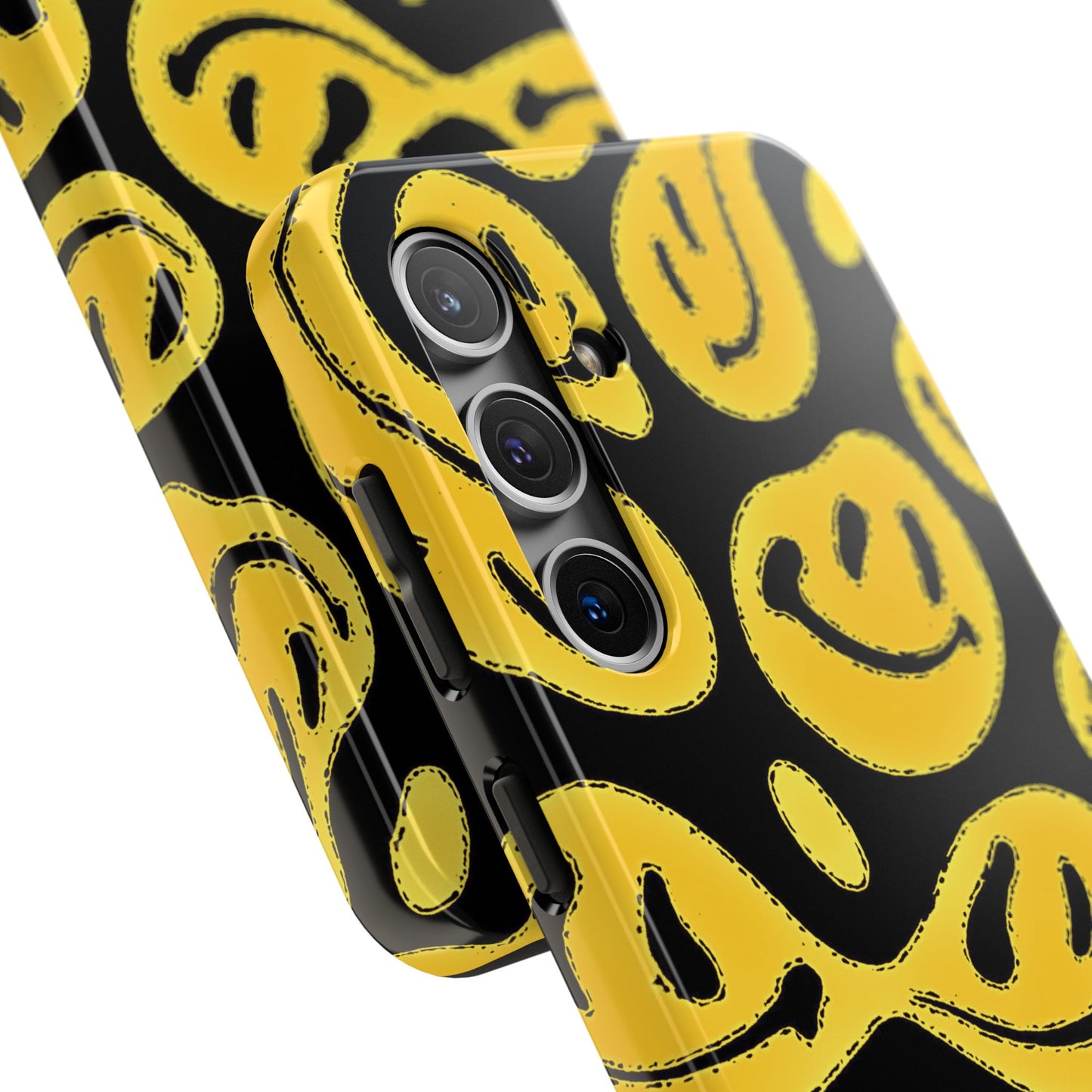 Funda resistente para teléfono con cara sonriente psicodélica colorida (versión 1) | Estética