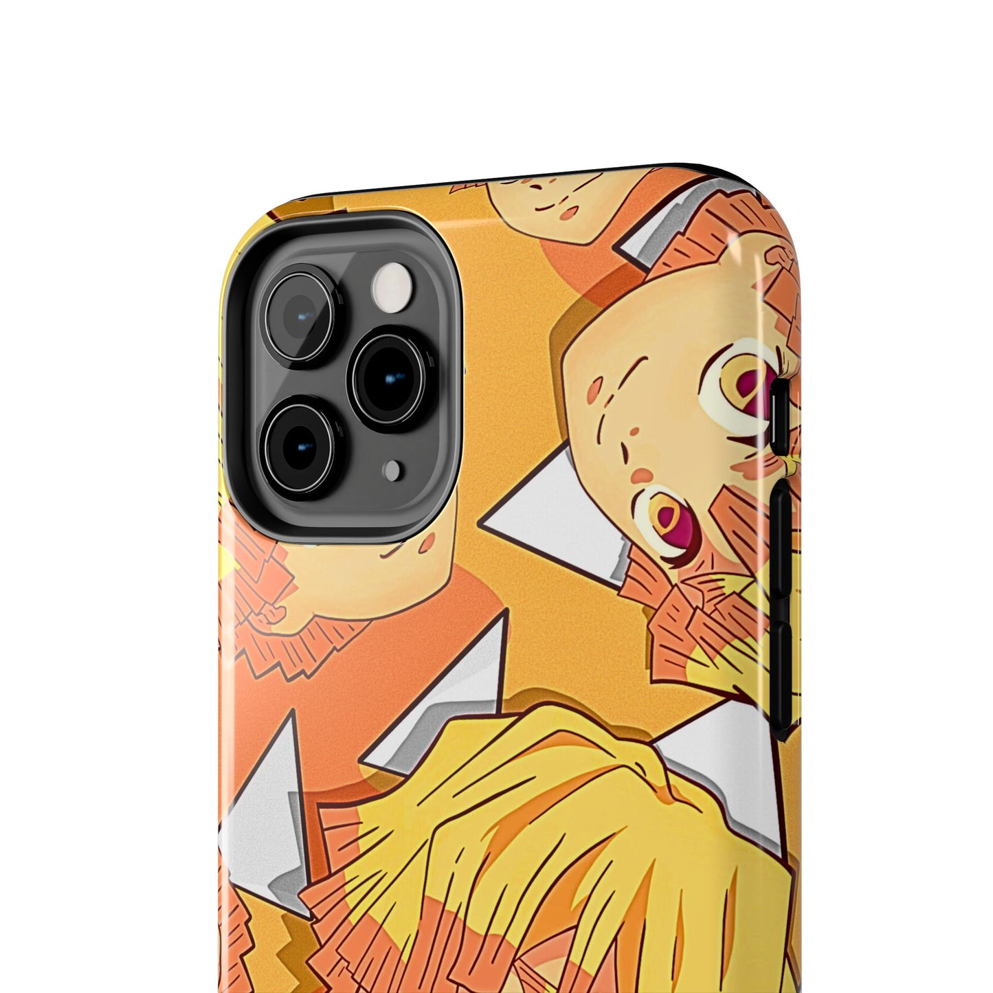 Zenitsu Agatsuma Haori Head Pattern Tough Phone Case | Anime - Demon Slayer
