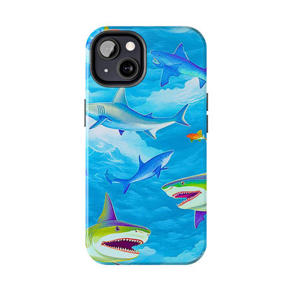 Sharks in the Sky Pattern Style Tough Phone Case | Animals