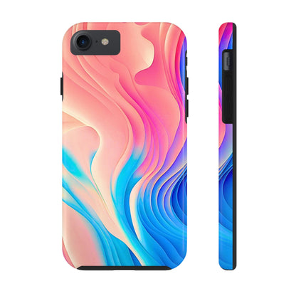 Abstract Pastel Waves Tough Phone Case | Aesthetic