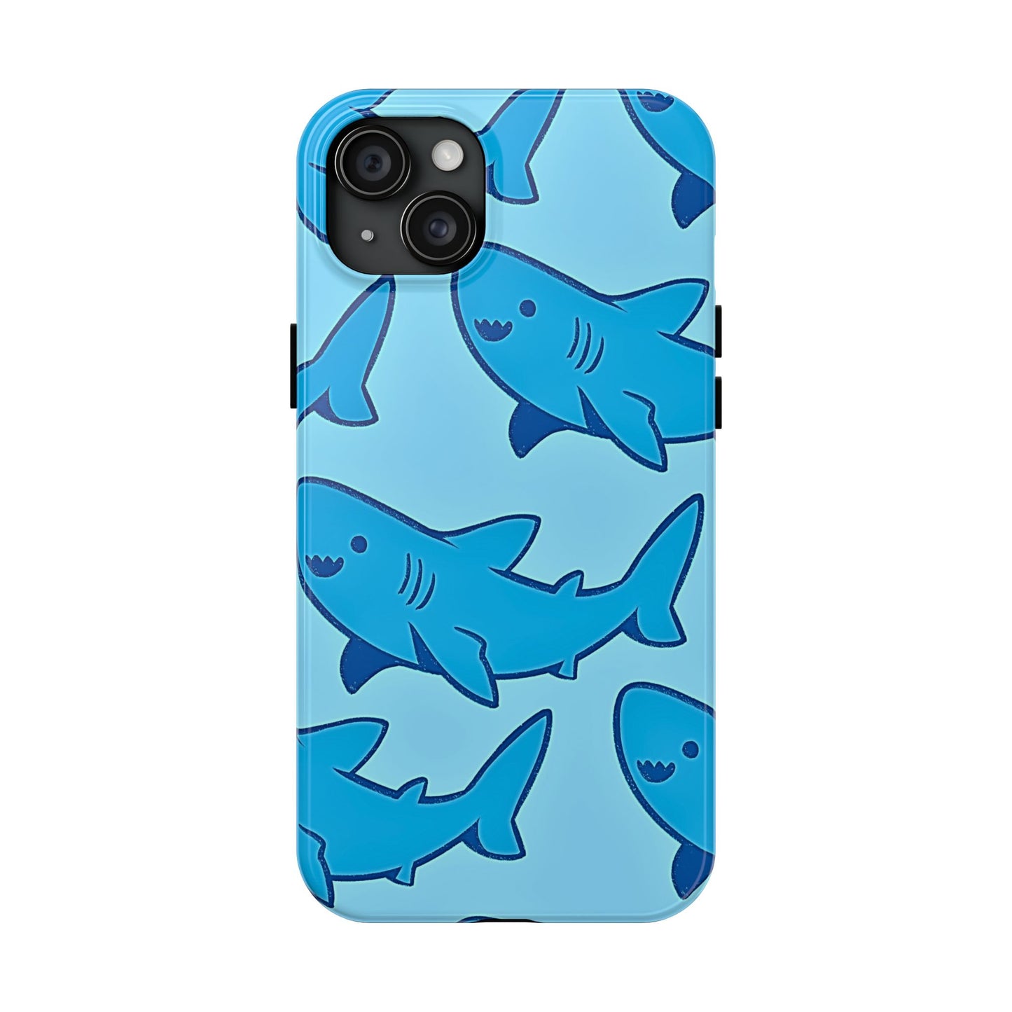 Smiley Shark Fun Pattern Tough Phone Case | Animals