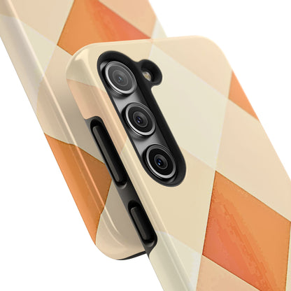 Pastel Minimalist Two-Tone Checkerboard Tough Phone Case | Aesthetic