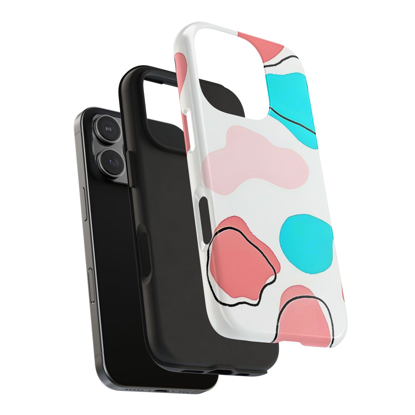 Abstract Shapes Preppy Pastel Style (Version 1) Tough Phone Case | Aesthetic
