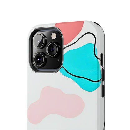 Abstract Shapes Preppy Pastel Style (Version 1) Tough Phone Case | Aesthetic