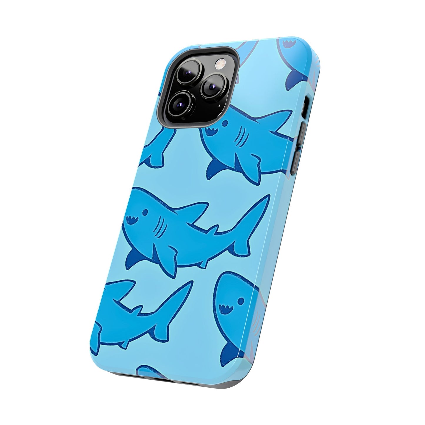 Smiley Shark Fun Pattern Tough Phone Case | Animals