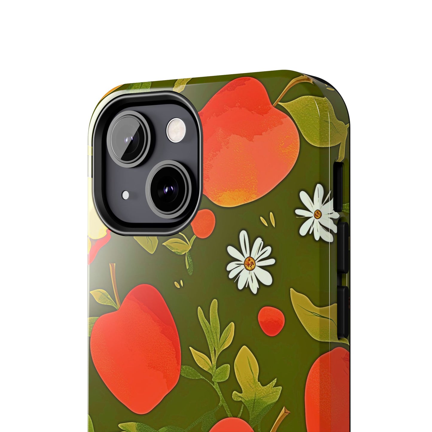 Funda/Cubierta resistente para teléfono con diseño de manzanas y bayas | Estética