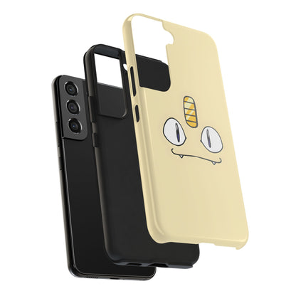 Cat Minimal Gold Coin Face Tough Phone Case | Anime