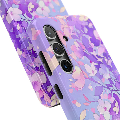Funda resistente para teléfono con delicados estampados florales en tonos pastel | Estética