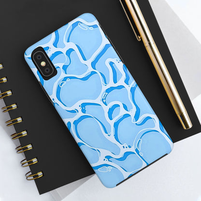 Funda resistente para teléfono con estampado de agua de piscina | Estética