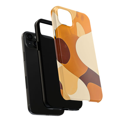 Funda/Cubierta resistente para teléfono con diseño en beige y marrón Earth Harmony | Estética