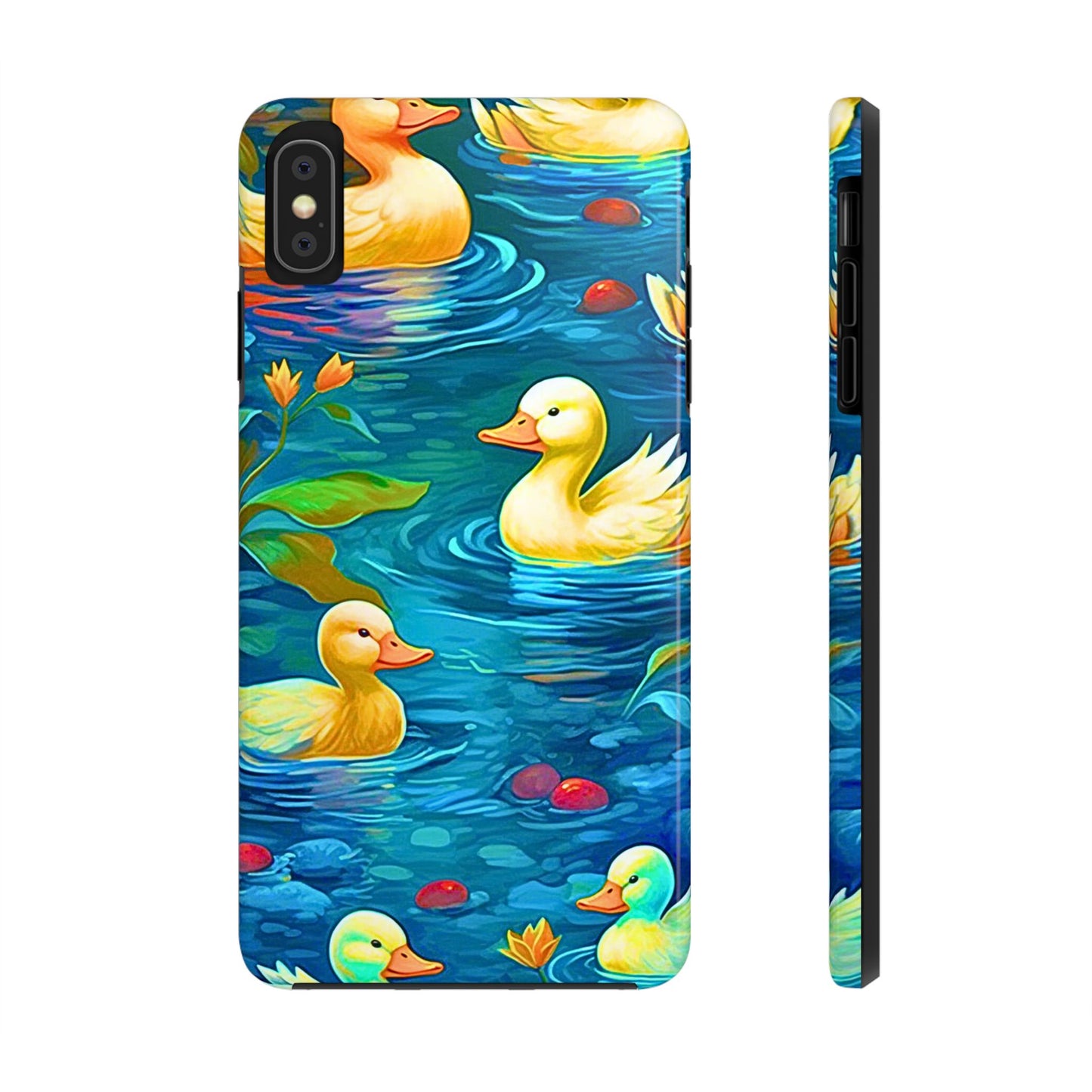 Ducks in the Pond Pattern Style Tough Phone Case | Animals