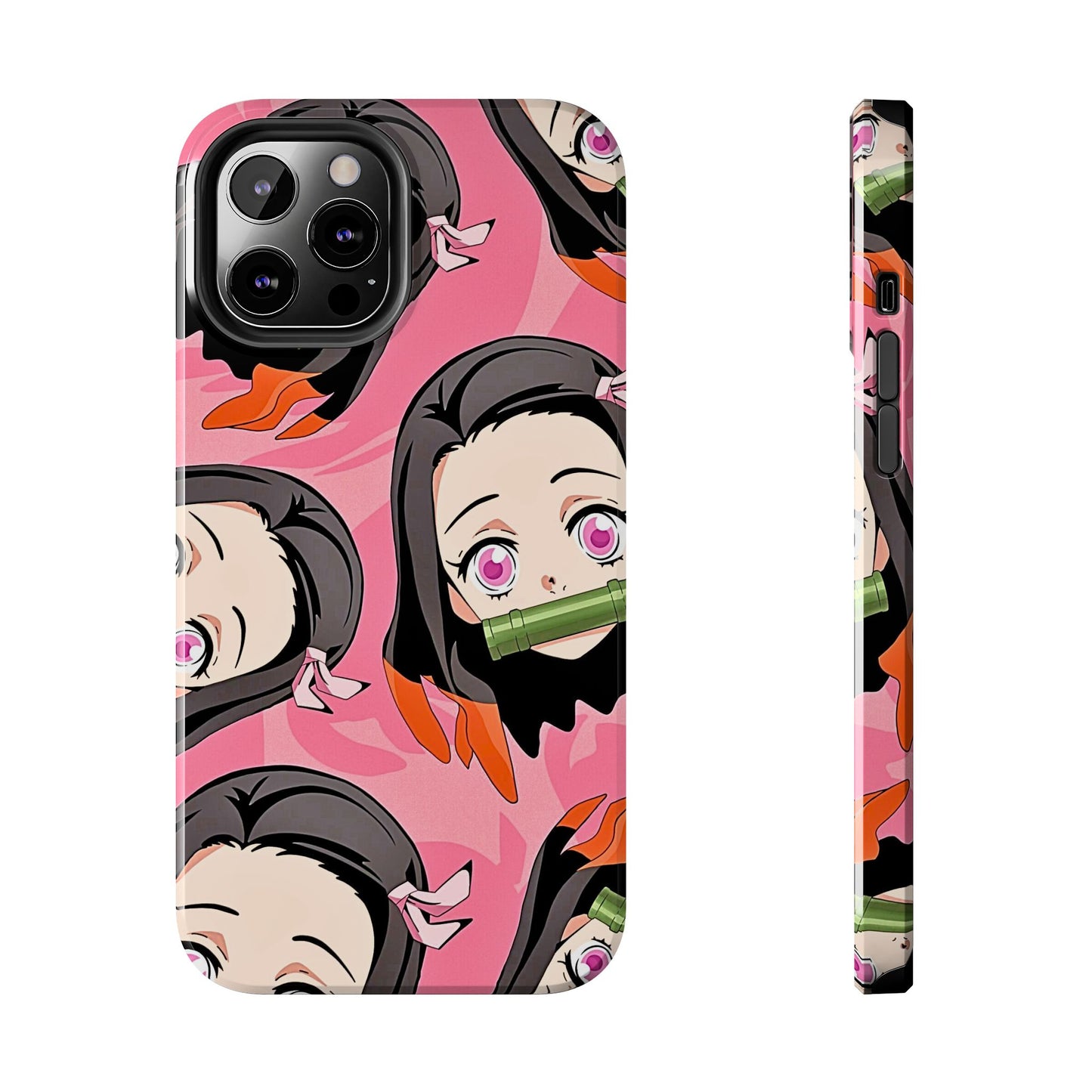 Nezuko Kamado Head Pattern Tough Phone Case | Anime - Demon Slayer